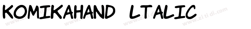 KomikaHand- ltalic字体转换